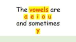 The vowels